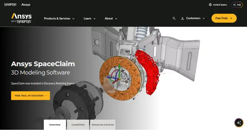 Ansys SpaceClaim, as its maker shows it