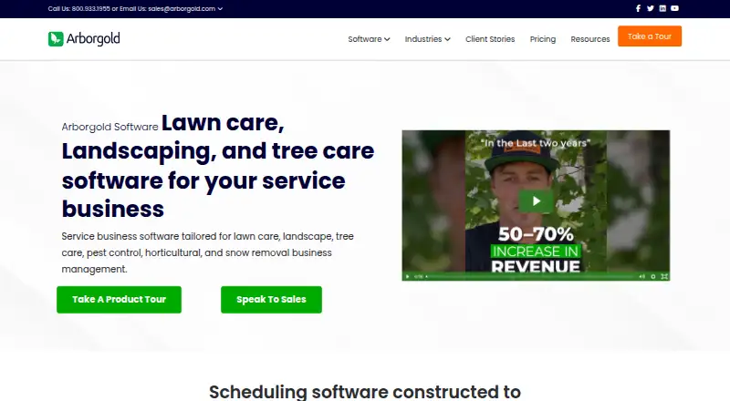 The Arborgold homepage