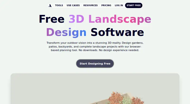 The Arcadium 3D homepage