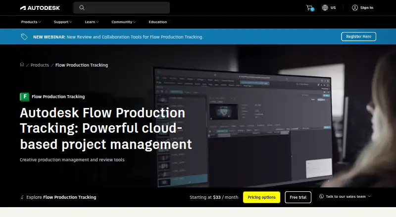 Autodesk Flow Production Tracking, as its maker shows it