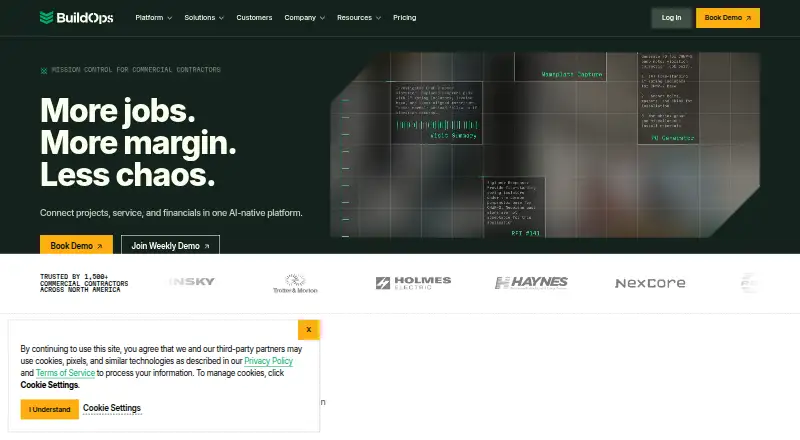 The BuildOps homepage