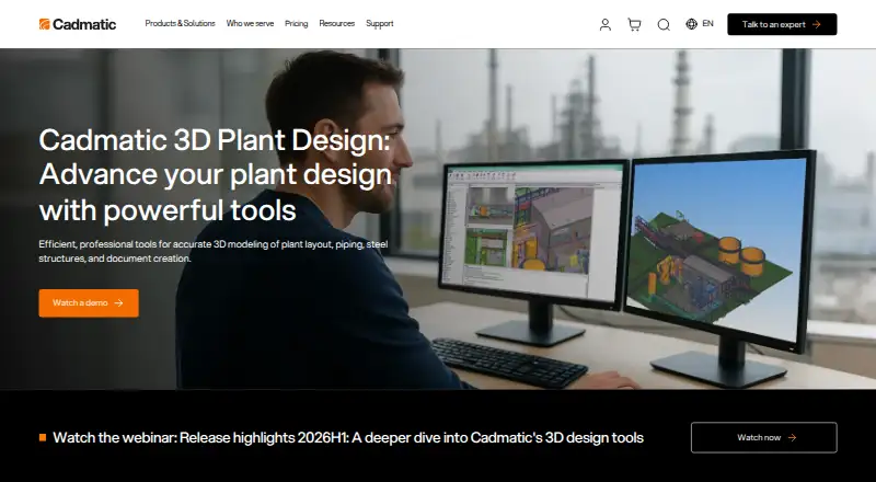 CADMATIC 3D Plant Design, as its maker shows it