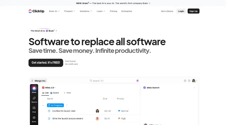 ClickUp, as its maker shows it