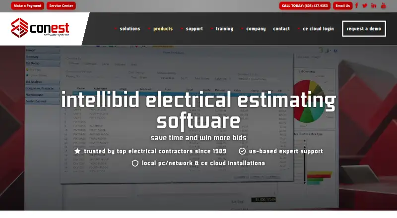 The ConEst IntelliBid homepage