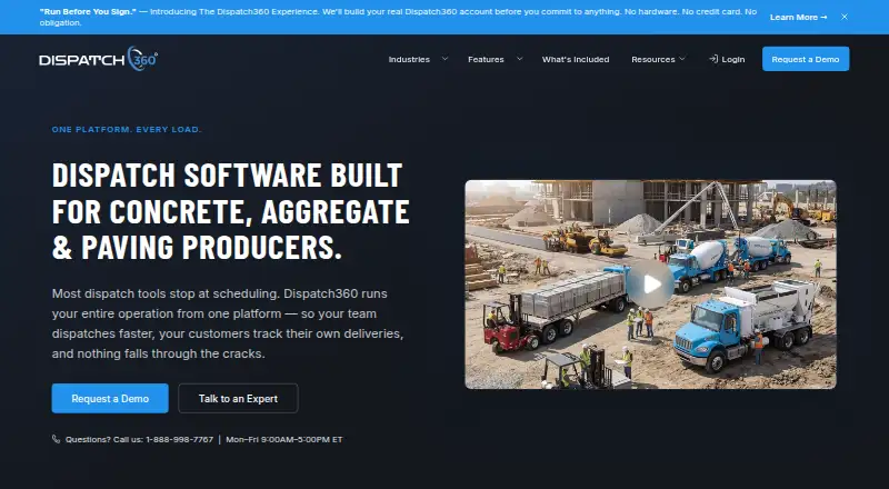 The Dispatch360 homepage