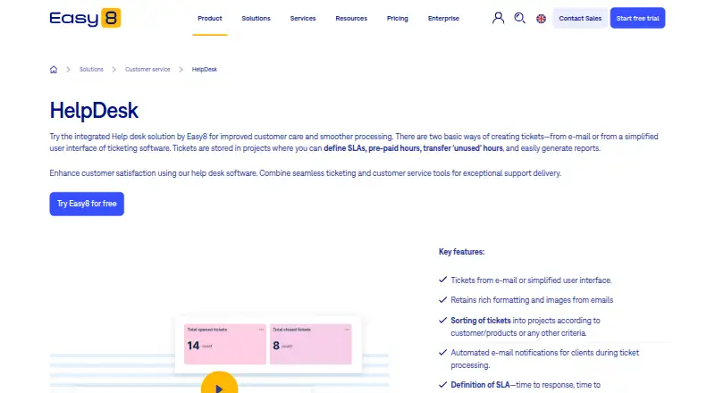 Easy8 HelpDesk, as its maker shows it