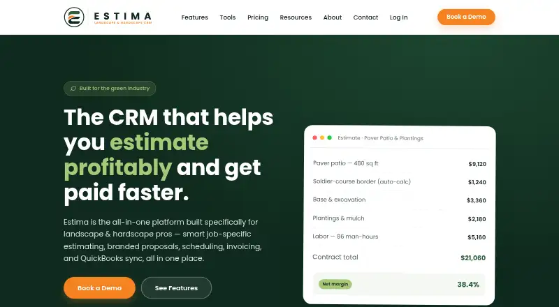 The Estima homepage