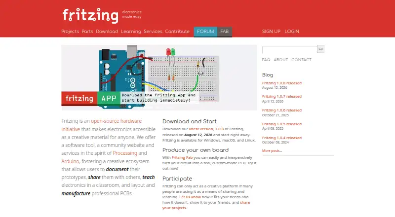 Fritzing, as its maker shows it