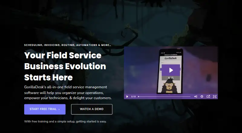 The GorillaDesk homepage
