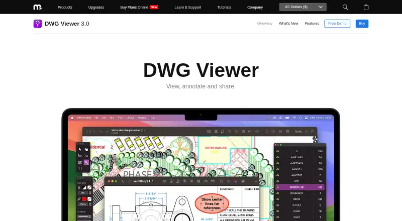 Microspot DWG Viewer, as its maker shows it