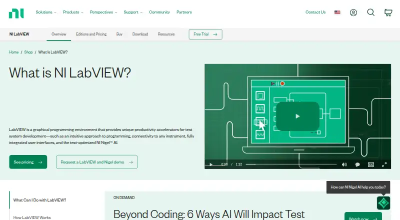 LabVIEW, as its maker shows it