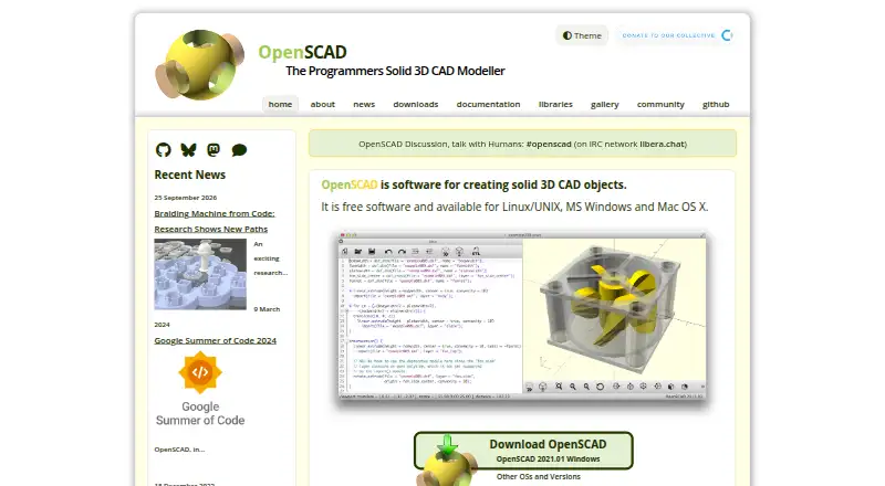 OpenSCAD, as its maker shows it