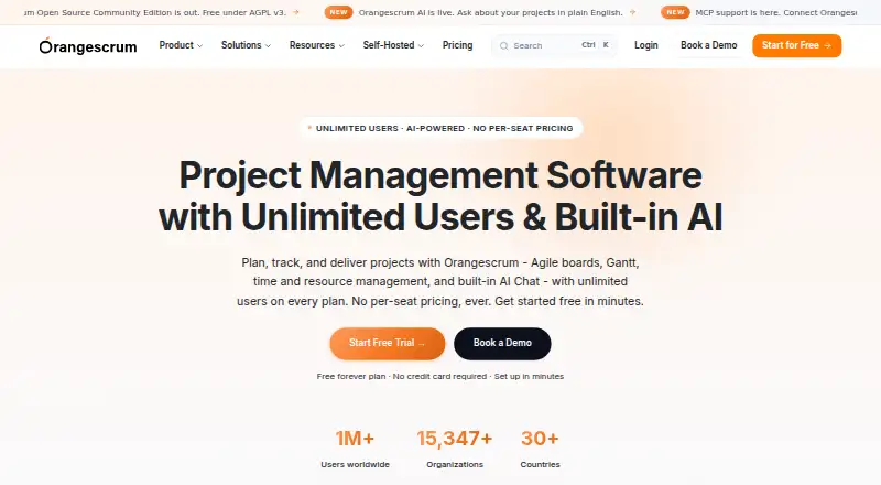 Orangescrum, as its maker shows it