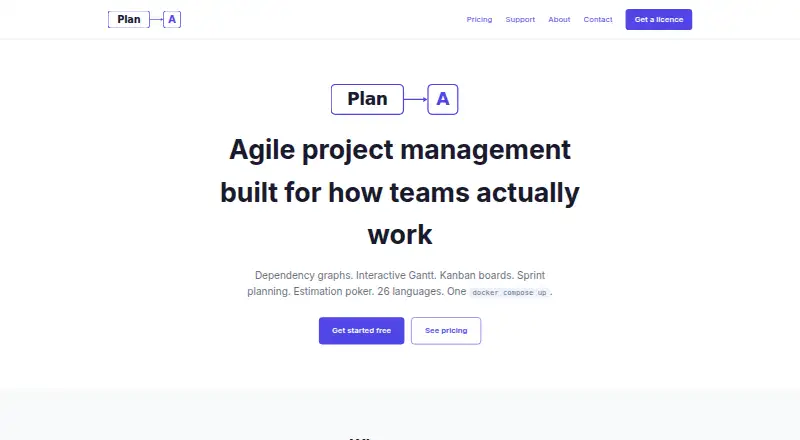 PlanA, as its maker shows it