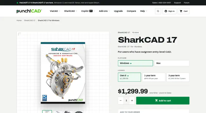 SharkCAD, as its maker shows it