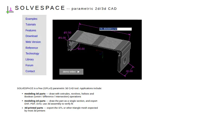 SolveSpace, as its maker shows it