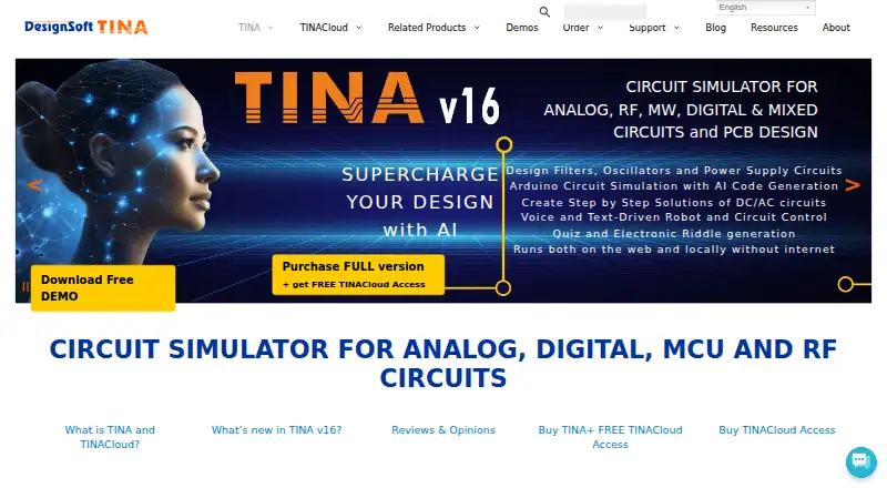 TINA Design Suite, as its maker shows it