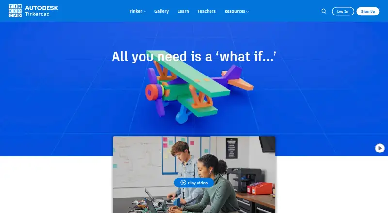 Tinkercad, as its maker shows it