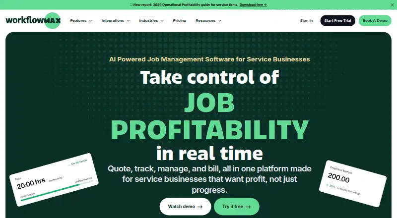 WorkflowMAX, as its maker shows it