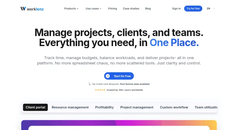 Worklenz, as its maker shows it
