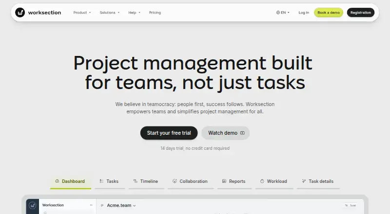 Worksection, as its maker shows it