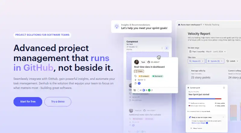 Zenhub, as its maker shows it