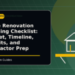 Home Renovation Planning Checklist: Budget, Timeline, Permits, and Contractor Prep