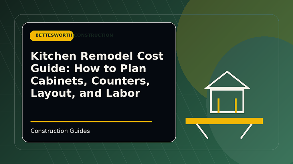 Kitchen Remodel Cost Guide: How to Plan Cabinets, Counters, Layout, and Labor