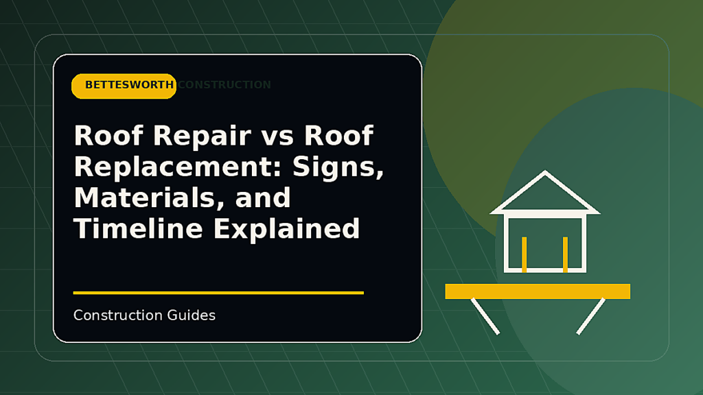 Roof Repair vs Roof Replacement: Signs, Materials, and Timeline Explained