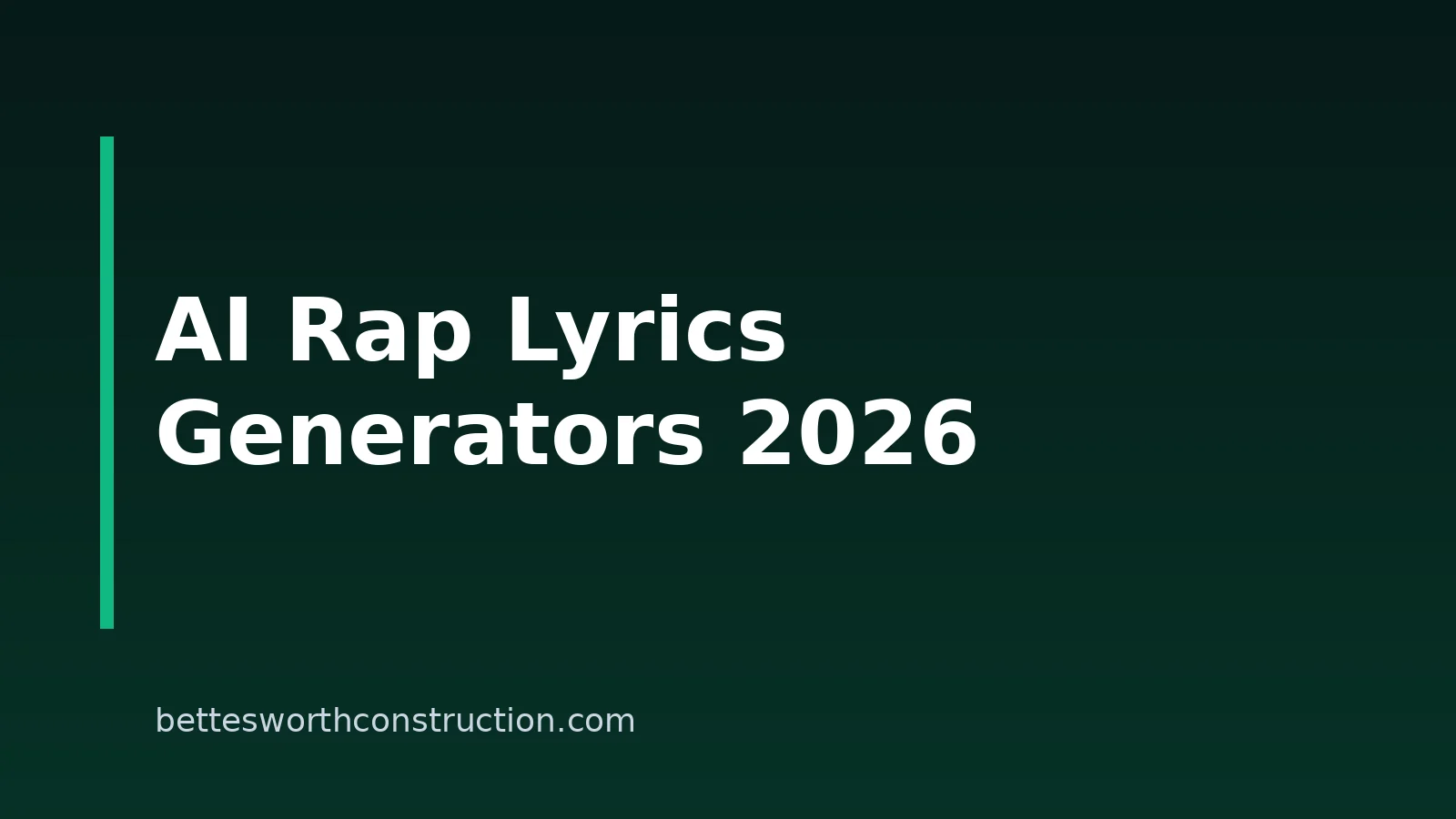 Best AI Rap Lyrics Generators For 2026: 8 Tools Ranked
