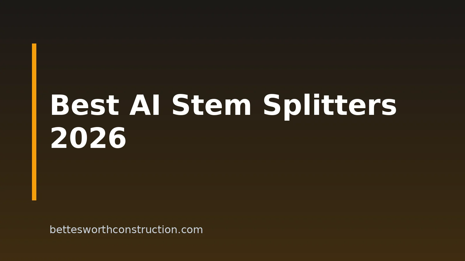 Best AI Stem Splitters And Vocal Removers For 2026